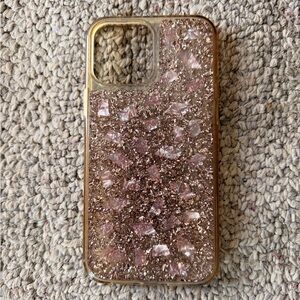 iPhone 13 Pro Max Rose Gold Glittery Case